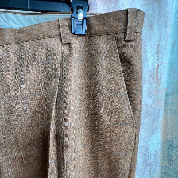 📌Dark Caramel Dress Pants European Tailoring Handmade with High Quality Fabric - Picture 5 of 13